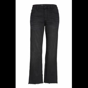 KUT Black Crop Flare Jeans